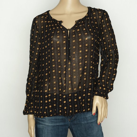 Tops - Lucky Brand Black Sheer Top